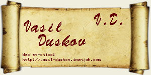 Vasil Duškov vizit kartica